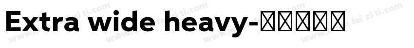Extra wide heavy字体转换